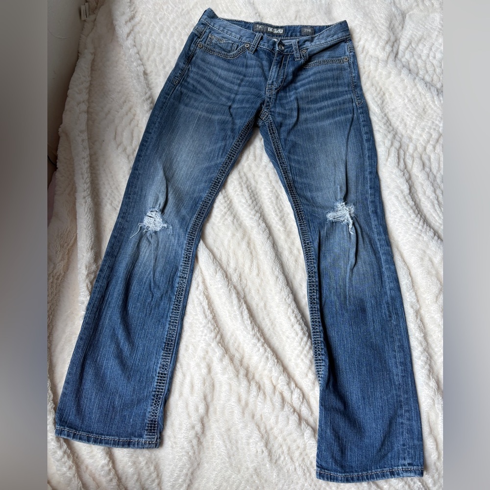 BKE Women’s Carter Distressed Bootleg Jeans Size 29